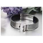 Bratara barbati Cross Templar Stainless Steel Otel Argintiu si Silicon Black Bratara barbati Cross Templar Stainless Steel Otel Argintiu si Silicon Black