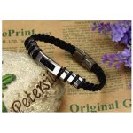 Bratara barbati Selection Stainless Steel Otel Argintiu si Piele Black Bratara barbati Selection Stainless Steel Otel Argintiu si Piele Black