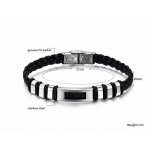 Bratara barbati Selection Stainless Steel Otel Argintiu si Piele Black Bratara barbati Selection Stainless Steel Otel Argintiu si Piele Black