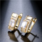 Cercei placati cu aur 14K  cu elemente SW crystal Cleo