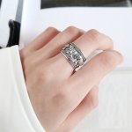 Inel argint femei Tibet cu Elefanti in relief marime reglabila Inel argint femei Tibet cu Elefanti in relief marime reglabila