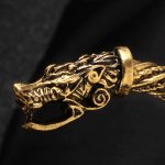 Bratara otel inox brabati Dragoni Gold Bratara otel inox brabati Dragoni Gold