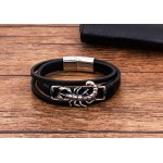 Bratara piele barbati handmade Scorpion Silver Bratara piele barbati handmade Scorpion Silver