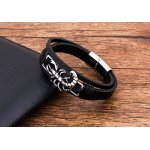 Bratara piele barbati handmade Scorpion Silver Bratara piele barbati handmade Scorpion Silver