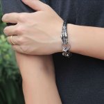 Bratara piele barbati model Fire Dragon Bratara piele barbati model Fire Dragon