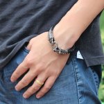 Bratara piele barbati model Fire Dragon Bratara piele barbati model Fire Dragon