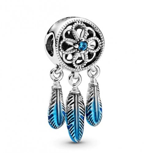 Charm Talisman Argint Prizator de vise Blue