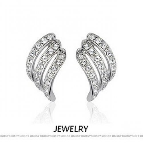 Cercei argint clips Elise cu elemente SW 