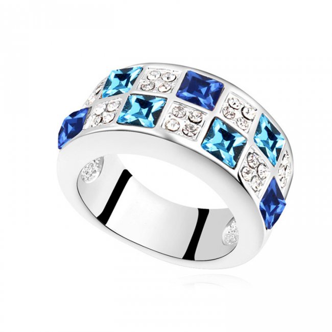 Inel argint cu Swarovski Elements Blue Elegance