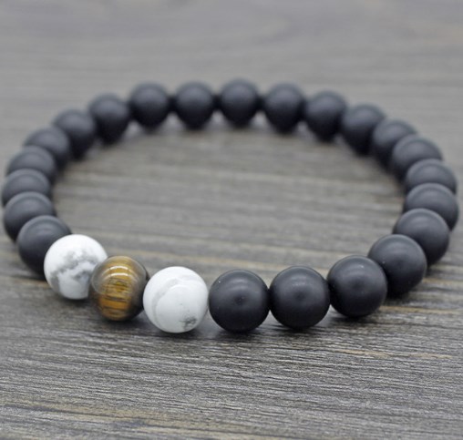 8mm-ufg2323-adjusted-Black-Frosted-agate-stone-bead-white-Howlite-Bracelet-Reiki-Buddha-Prayer-Yoga-Charm-Braided-Bangles-33010917279